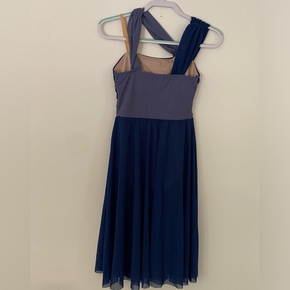 Adult small dance costume in blue - Picture 3 of 8